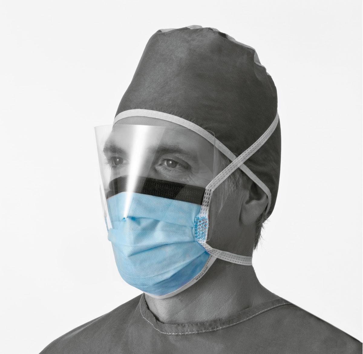 Medline Anti-Fog Surgical Masks with Ties and Shield - Medical Keeper